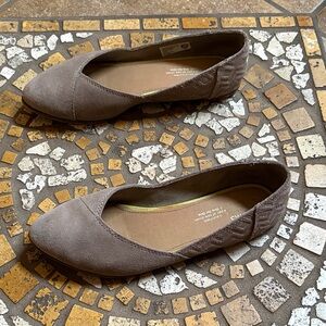 TOMS Women's Taupe Suede Loafers
